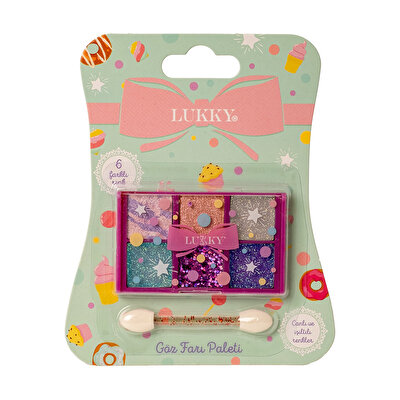 Lukky 6 Renkli̇ Parıltılı Göz Farı Paleti̇ ve Fırçası