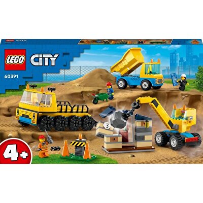 LEGO City İnşaat Kamyonları ve Yıkım Gülleli Vinç 60391