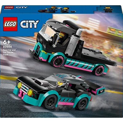LEGO City Yarış Arabası ve Araba Taşıyıcı Kamyon 60406