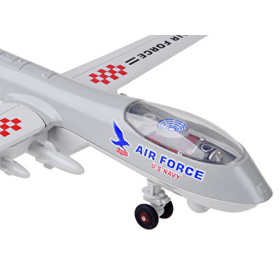 Kutulu Sesli ve Işıklı Askeri Çek Bırak Uçak