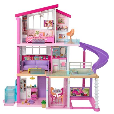 Barbie'nin Üç Katlı Rüya Evi ve Aksesuarları Oyun Seti GNH53