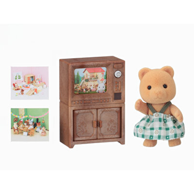 Sylvanian Families Ayı Kız Kardeş ve TV Set