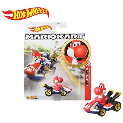 Hot Wheels Mario Kart Karakter Araçlar Red Yoshi GPD90