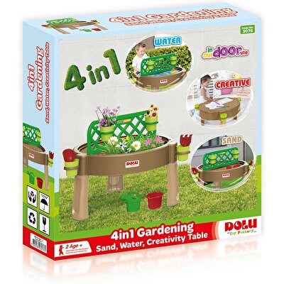 4'ü 1 Arada Bahçe Kum ve Su Aktivite Masası