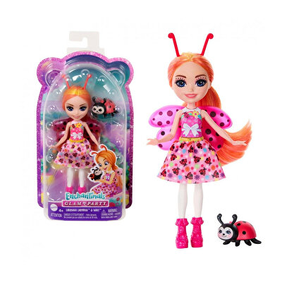 Enchantimals Popüler Karakter Bebekler Ladonna Ladybug ve Wafi HNT57