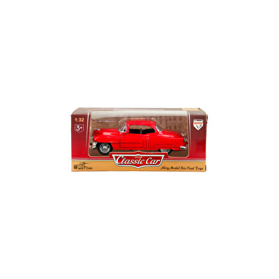 Die Cast 1:32 Retro Klasik Coupe Çek Bırak Araba Kırmızı