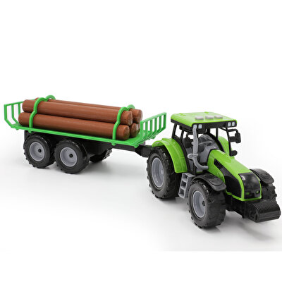 Pilli Odunlu Traktör Yeşil
