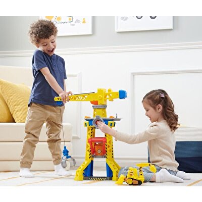 Paw Patrol Rubble & Crew Rubble Buldozer ve Bark Yard Vinç Kulesi Oyun Seti