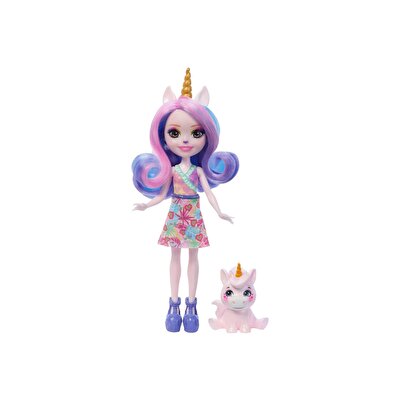 Enchantimals Popüler Karakter Bebekler Ulia Unicorn ve Pacifica HRX84