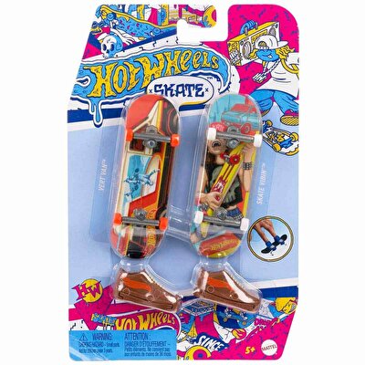 Hot Wheels Skate Retro Temalı İkili Parmak Kaykay ve Ayakkabı Paketleri HXL20