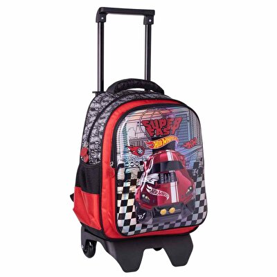 Hot Wheels Super Fast Çekçekli Okul Çantası 2594