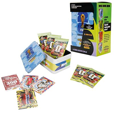FIFA World Cup 2026 Adrenalyn XL Trading Card Metal Kutu Mavi