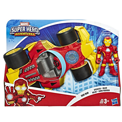 Marvel Super Hero Adventures Mega Mini Figür ve Araç Iron Man E6257