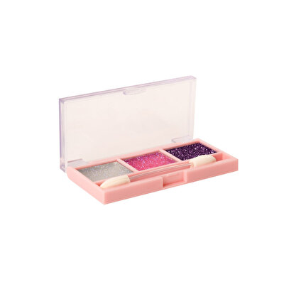 Lukky 3 Renkli̇ Parıltılı Simli Göz Farı Paleti̇ ve Fırçası