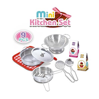 Mini Metal Mutfak Seti  9 Parça
