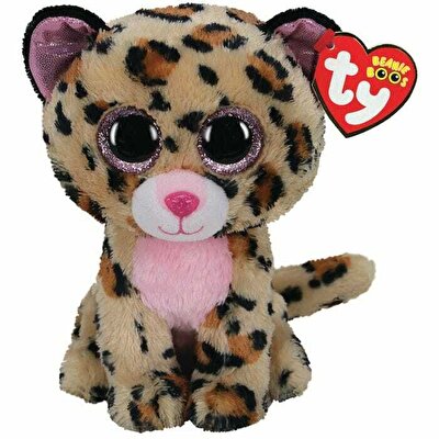 Ty Beanie Boo Livvie Pembe Leopar 24 cm.