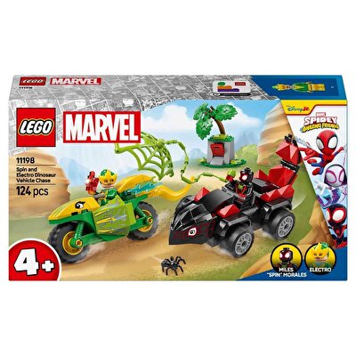 LEGO Marvel Spin ve Electro Dinozor Aracı Takibi 11198