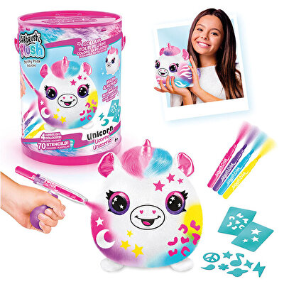Airbrush Plush Sürpriz Squishy Paint Bucket Unicorn