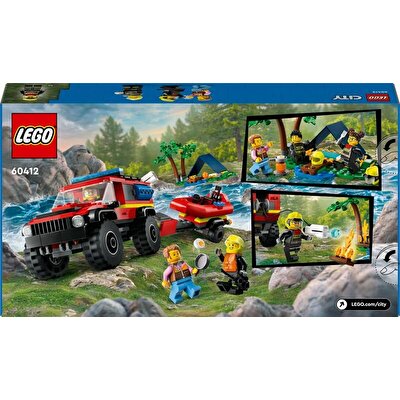 LEGO City 4x4 Kurtarma Botlu İtfaiye Kamyonu 60412