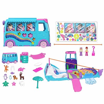 Polly Pocket Hayvancıkların Karavan Macerası Oyun Seti JCC22