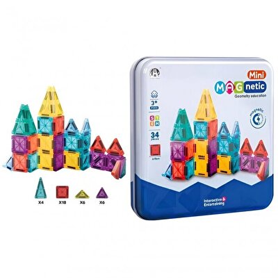 Mini Manyetik Bloklar Seyahat Seti 34 Parça