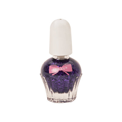 Lukky Su Bazlı Parlak Koyu Mor Konfeti Soyulabilir Oje