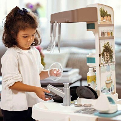 Smoby Tefal 2in1 Sesli Çamaşır Makineli Mutfak Seti