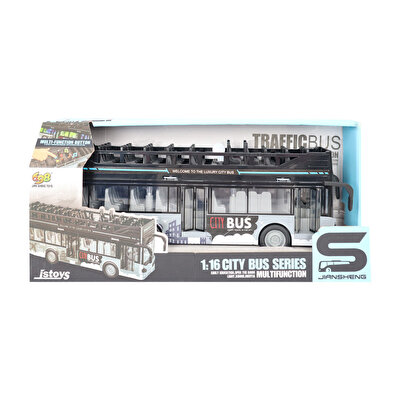 Sür Gitsin Üstü Açık Sesli Müzikli Otobüs 30 Cm