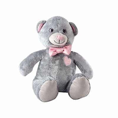 Simli Pembe Papyonlu Ayı 60 Cm.
