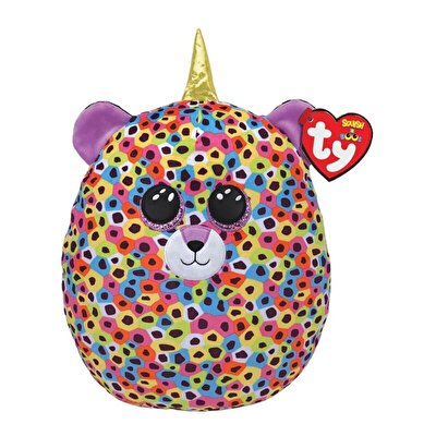 TY Giselle Çok Renkli Leopar Desenli Squishy 25 Cm
