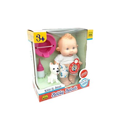 Altını Islatan Bebiş Bebek ve Minik Arkadaşı Beyaz T-shirt'lü Erkek