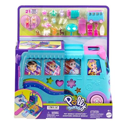 Polly Pocket Hayvancıkların Karavan Macerası Oyun Seti JCC22