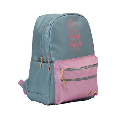 Kaukko Sparkle Duble Gri̇ Sırt Çantası