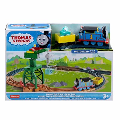 Thomas ve Arkadaşları Motorlu Tren Seti Cranky the Crane Cargo Drop HGY79