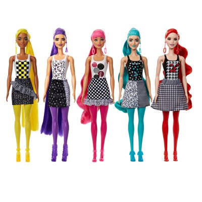 Barbie Color Reveal Renk Değiştiren Sürpriz Renk Bloklu Bebekler GWC56