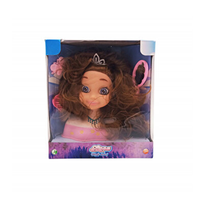 Ellisa Prenses Bebek Büst Seti Siyah Saçlı