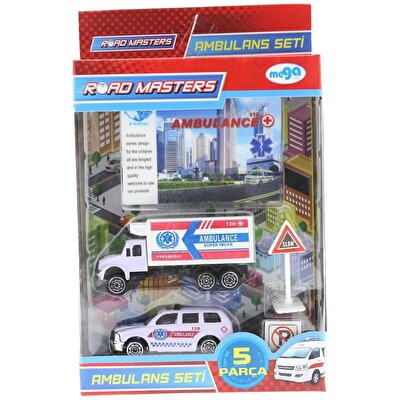 Mega Metal Ambulans Seti 5 Parça