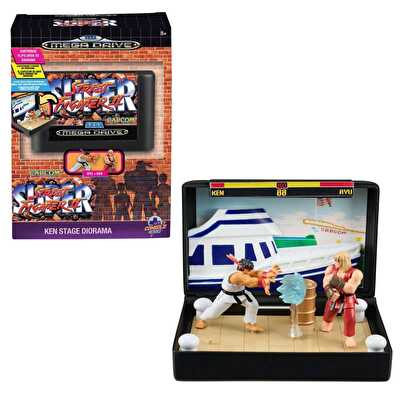 Console Heroes Super Street Fighter II Ken Stage Koleksiyon Dioraması