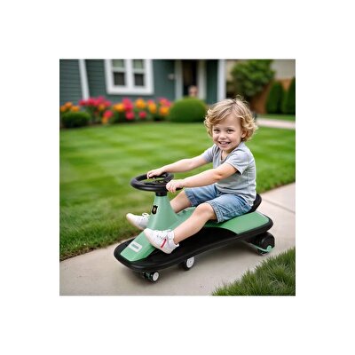 Sesli ve Işıklı Royal Swing Car Yeşil