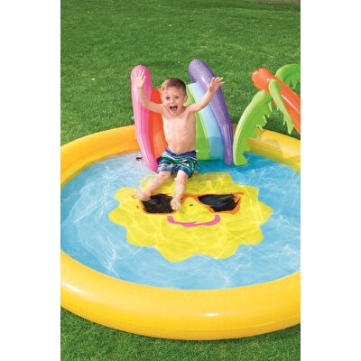 Bestway Kaydıraklı Fiskiyeli Emoji Havuz 237x201x104 cm.