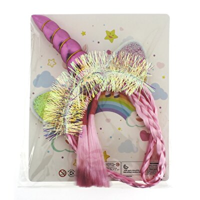 Unicorn Örgü Saçlı Taç