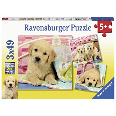 Ravensburger 3x49 Parça Puzzle Puppies