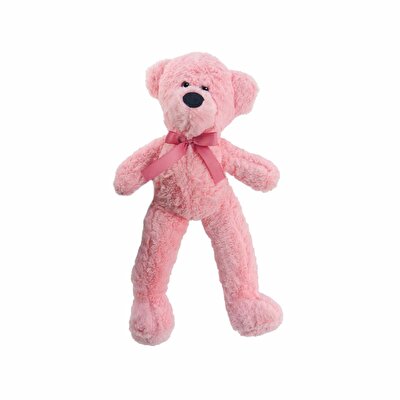Büyük Kurdeleli Pembe Ayı 50 Cm