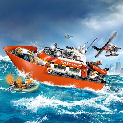 LEGO City Sahil Güvenlik Kurtarma Botu ve Helikopteri 60504