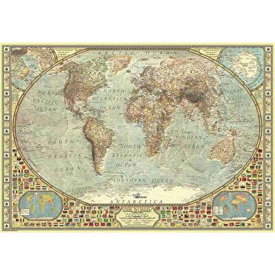 Anatolian 2000 Parça Puzzle Dünya Haritası