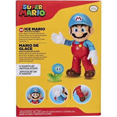Ni̇ntendo Super Mari̇o Fi̇gürü Buz Mari̇o Ve Çi̇çek10 Cm