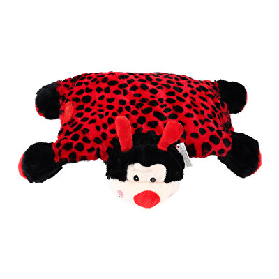 Uğur Böceği Figürlü Katlanır Peluş Yastık