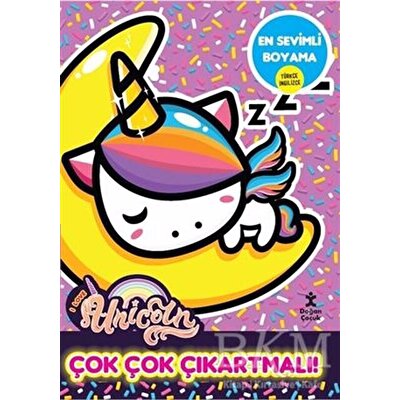 I Love Unicorn En Tatlı Boyama - Çok Çok Çıkartmalı!