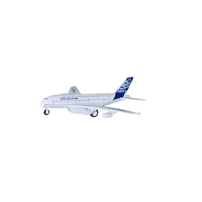 Diecast Çek Bırak Airbus Uçak Mavi