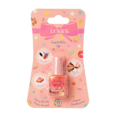 Lukky Su Bazlı Parlak Pembe İncili Soyulabilir Oje